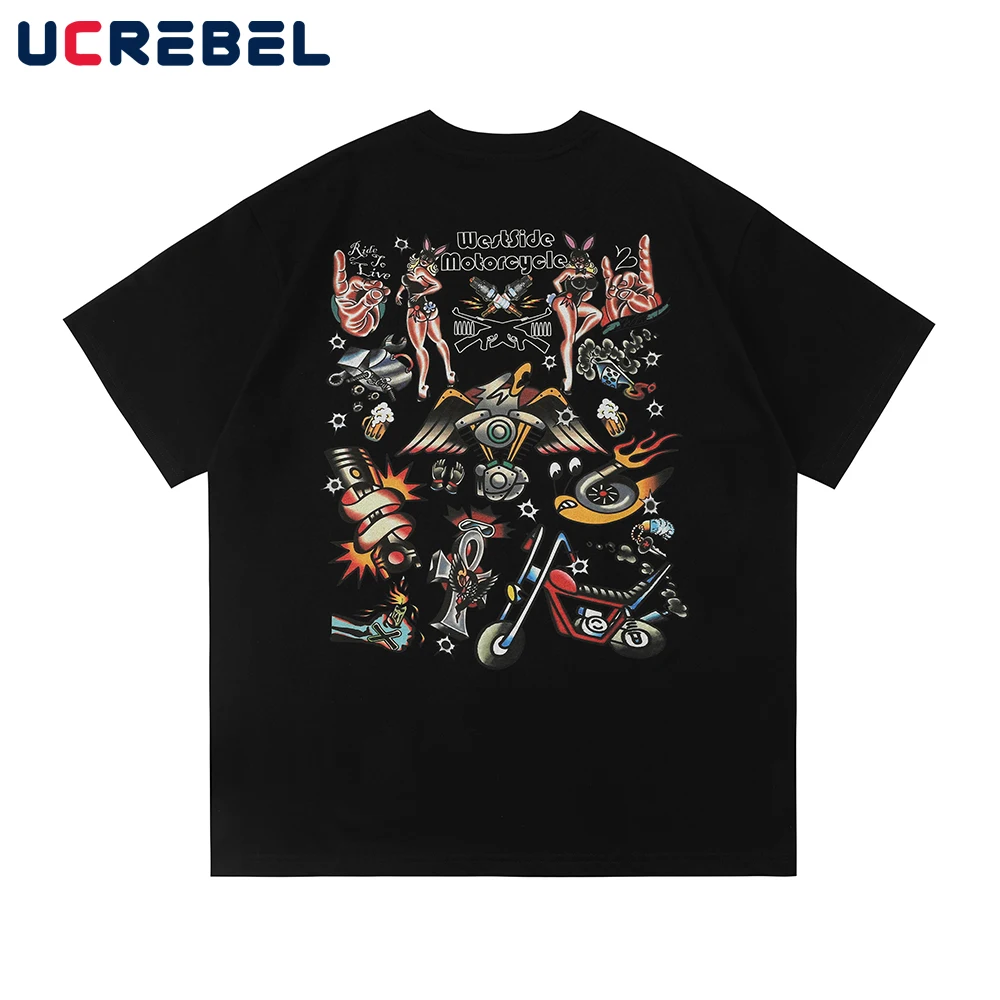 Cartoon Back Printed Short Sleeve T-shirt Mens Hip Hop High Street Summer Loose Half-Sleeve Crew Neck Cotton Tee Men Tshirt
Cartoon Back Printed Short Sleeve T-shirt Mens Hip Hop High Street Summer Loose Half-Sleeve Crew Neck Cotton Tee Men Tshirt