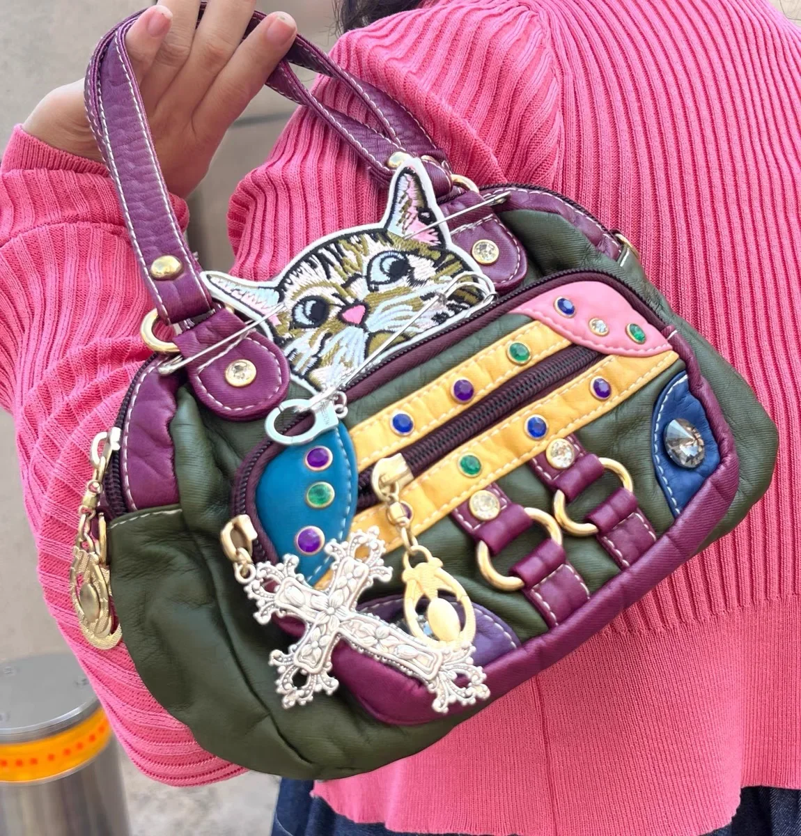 Винтажная Милая женская сумочка в японском стиле панк Kawaii Cat Y2k, модная трендовая сумка через плечо
Винтажная Милая женская сумочка в японском стиле панк Kawaii Cat Y2k, модная трендовая сумка через плечо