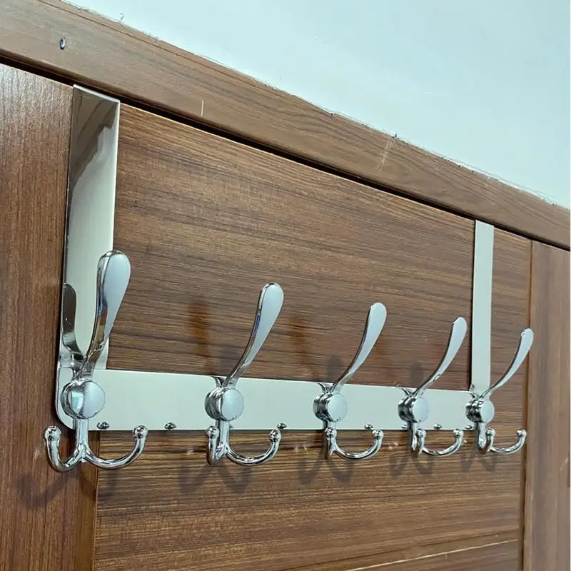 Stainless Steel Over Door Hanger Hooks Clothes Organizer Heavy Duty Portable Racks For Bathroom Bedroom Kitchen Holding Clothes
Stainless Steel Over Door Hanger Hooks Clothes Organizer Heavy Duty Portable Racks For Bathroom Bedroom Kitchen Holding Clothes