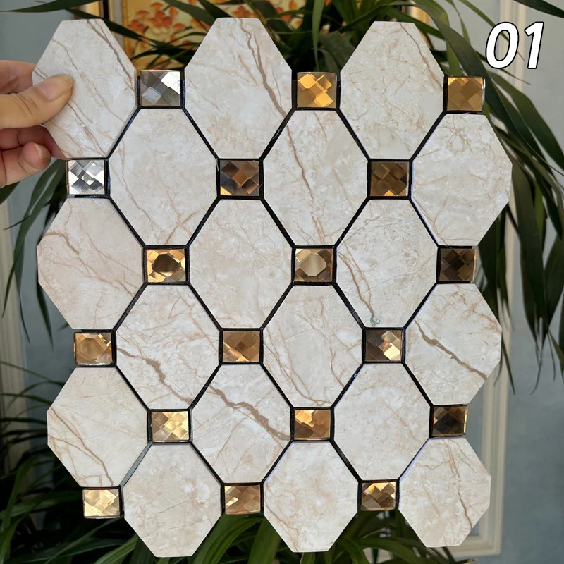 4 Pcs Aluminum-plastic Self-adhesive Mosaic Wall Stickers Peel And Stick Backsplash Tiles Bathroom Living Room Background Decor
4 Pcs Aluminum-plastic Self-adhesive Mosaic Wall Stickers Peel And Stick Backsplash Tiles Bathroom Living Room Background Decor