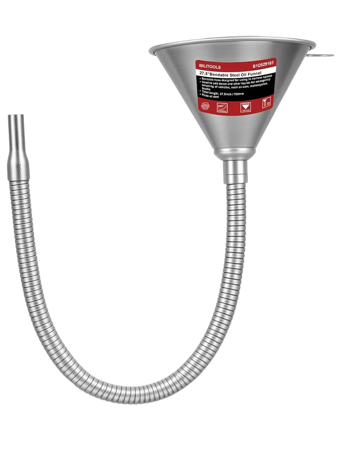 Steel Flexible Oil Funnel with Filter for Automotive Use, Bendable Spout for Oil and Transmission Fluid Change
Steel Flexible Oil Funnel with Filter for Automotive Use, Bendable Spout for Oil and Transmission Fluid Change