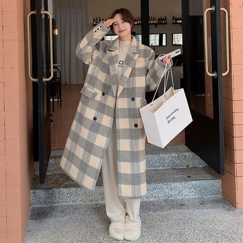 2023 New Autumn Winter Fashion Women Jackets Plaid Turn-Down Collar Slim Jackets Casual Loose Simple Elegant Korean Woolen Coat
2023 New Autumn Winter Fashion Women Jackets Plaid Turn-Down Collar Slim Jackets Casual Loose Simple Elegant Korean Woolen Coat