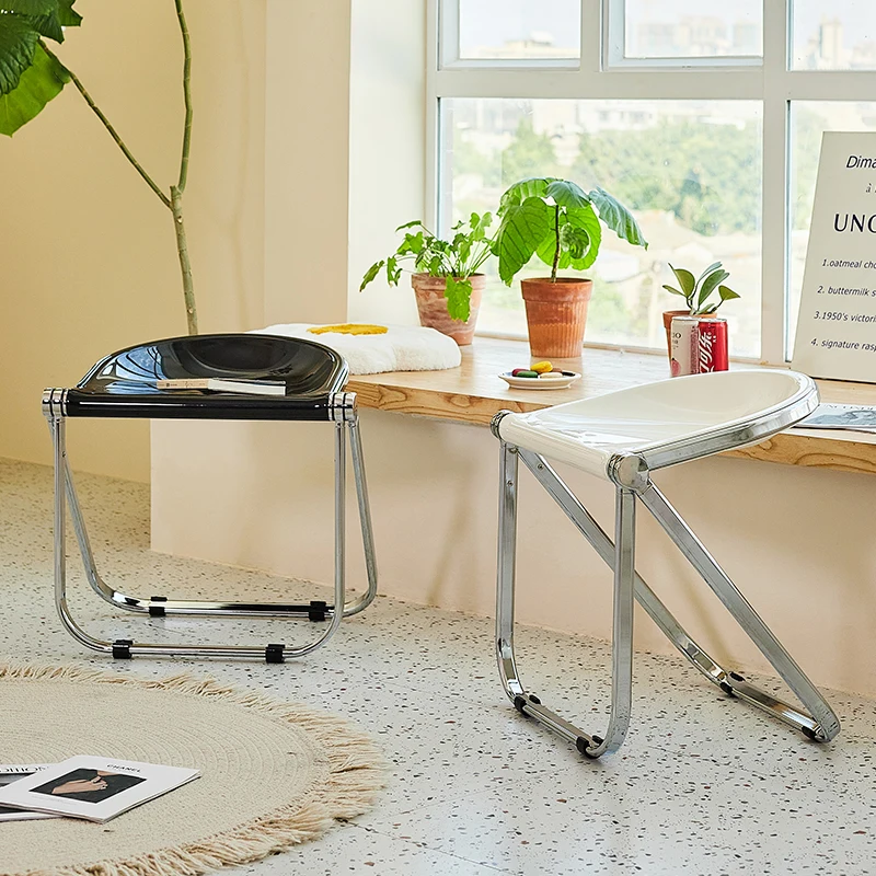 Furniture Acrylic Folding Stool Nordic Office Chair Shoe Changing Stool Footstool Leisure Chair Seat Home Decoration Accessories
Furniture Acrylic Folding Stool Nordic Office Chair Shoe Changing Stool Footstool Leisure Chair Seat Home Decoration Accessories