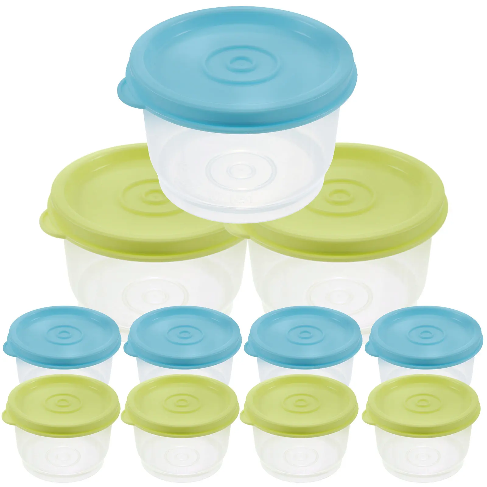 12Pcs Small Food Storage Box Round Leakproof Plastic Container with Lid for Baby Food Snacks Sauces Refrigerator Freezer Compact
12Pcs Small Food Storage Box Round Leakproof Plastic Container with Lid for Baby Food Snacks Sauces Refrigerator Freezer Compact