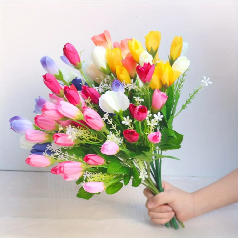 3 Bunches Artificial Tulip Flowers 13.3" Real Touch Tulips Fake Tulip Flower Artificial Silk Flowers Arrangement Bouquet
3 Bunches Artificial Tulip Flowers 13.3" Real Touch Tulips Fake Tulip Flower Artificial Silk Flowers Arrangement Bouquet