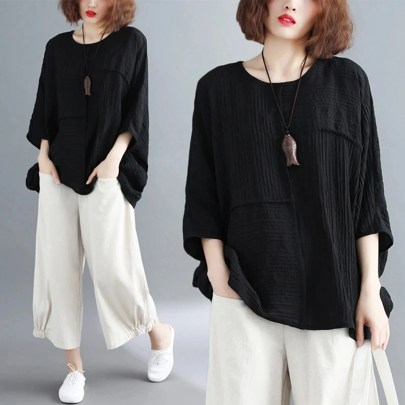 Women Fashion Summer Sets 2026 New Large Size Loose Tops + Stretch High Waist Wide-leg Pants 2 Piece Suis Casual Linen Outfits
Women Fashion Summer Sets 2026 New Large Size Loose Tops + Stretch High Waist Wide-leg Pants 2 Piece Suis Casual Linen Outfits