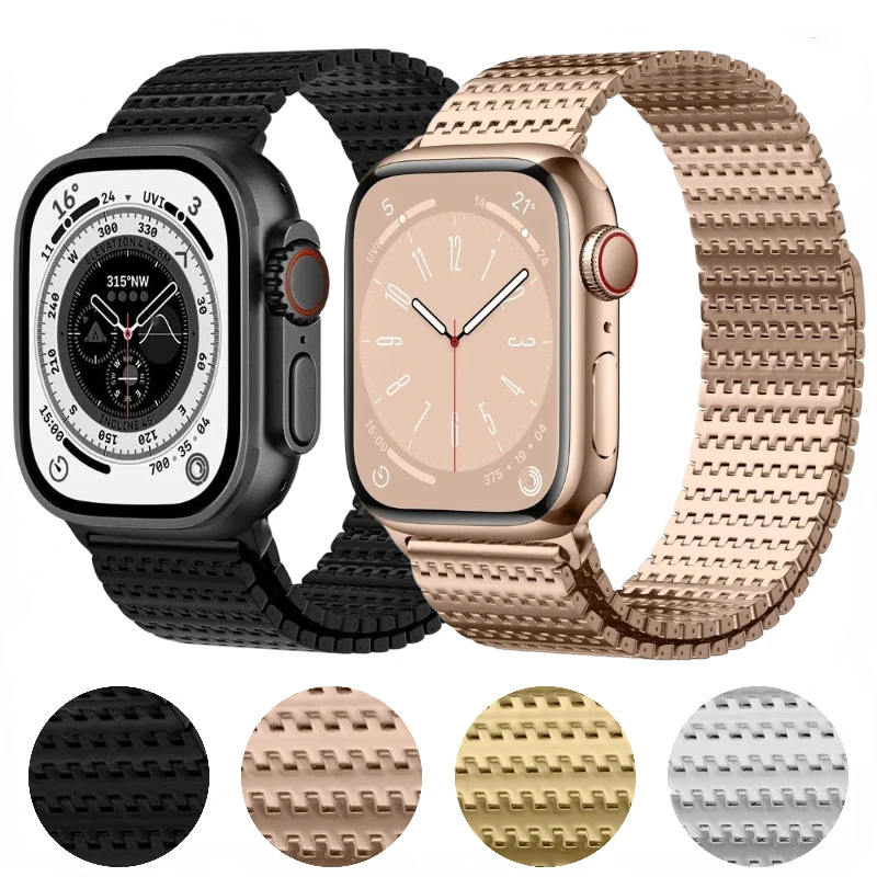 Metal Magnetic Loop Strap for Apple Watch Ultra 49mm Band 9 8 7 45mm 41mm Milanese Stainless Steel Bracelet for 6 44mm 42mm 40mm
Metal Magnetic Loop Strap for Apple Watch Ultra 49mm Band 9 8 7 45mm 41mm Milanese Stainless Steel Bracelet for 6 44mm 42mm 40mm