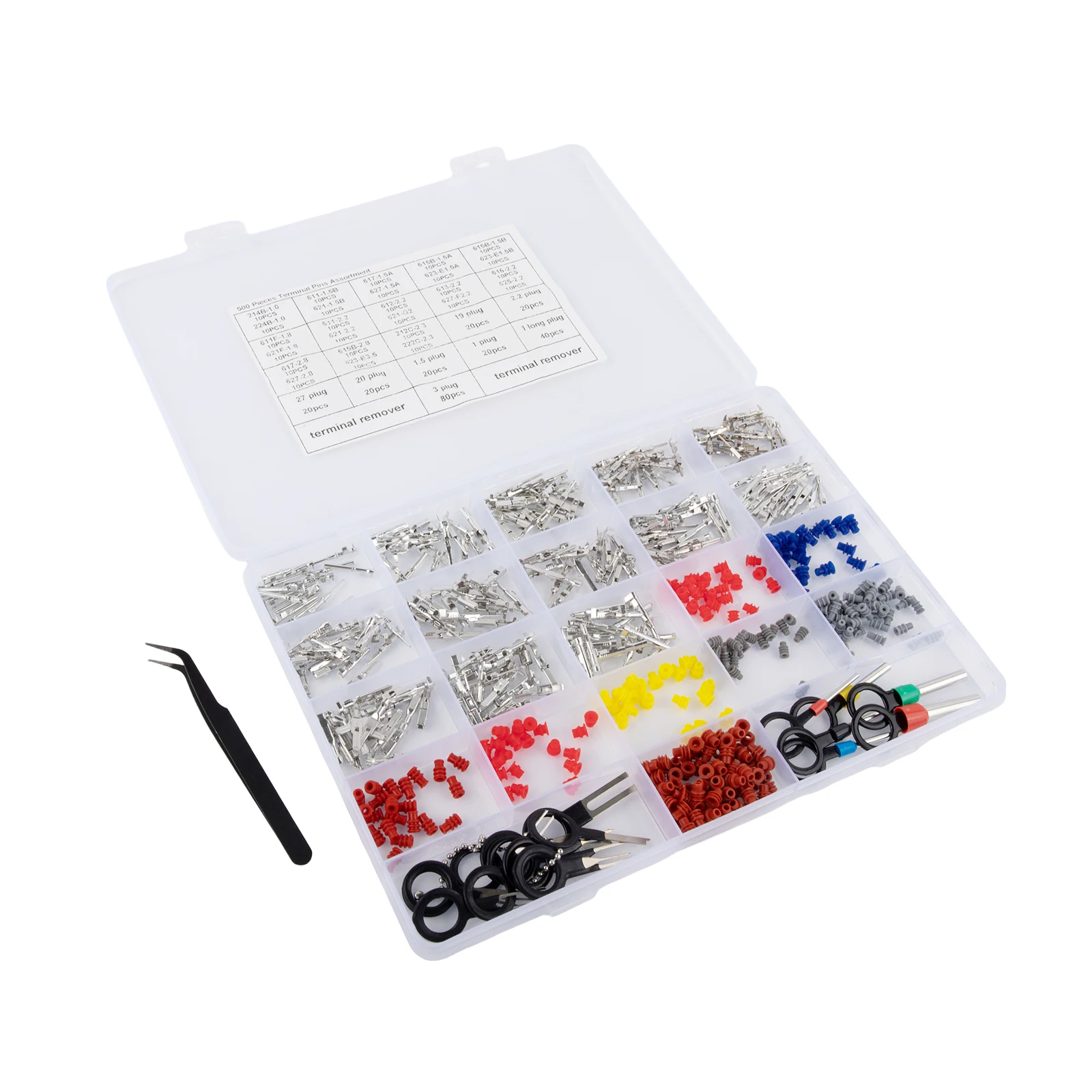 500PCS/box 1/1.5/1.8/2.2/2.8/3.5mm Automotive Electrical Bus Terminal Pin Connector Kit With Disassembly Kit Car Accessories
500PCS/box 1/1.5/1.8/2.2/2.8/3.5mm Automotive Electrical Bus Terminal Pin Connector Kit With Disassembly Kit Car Accessories