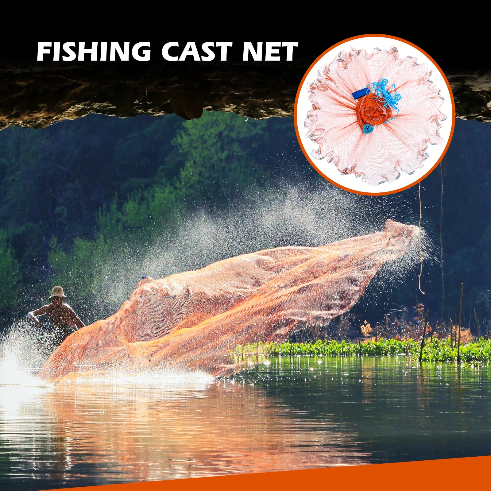 Goture Fishing Cast Net,Quick Sinking Hand Throw Net,Durable Monofilament Net for Bait Fish Shrimp Saltwater Freshwater
Goture Fishing Cast Net,Quick Sinking Hand Throw Net,Durable Monofilament Net for Bait Fish Shrimp Saltwater Freshwater