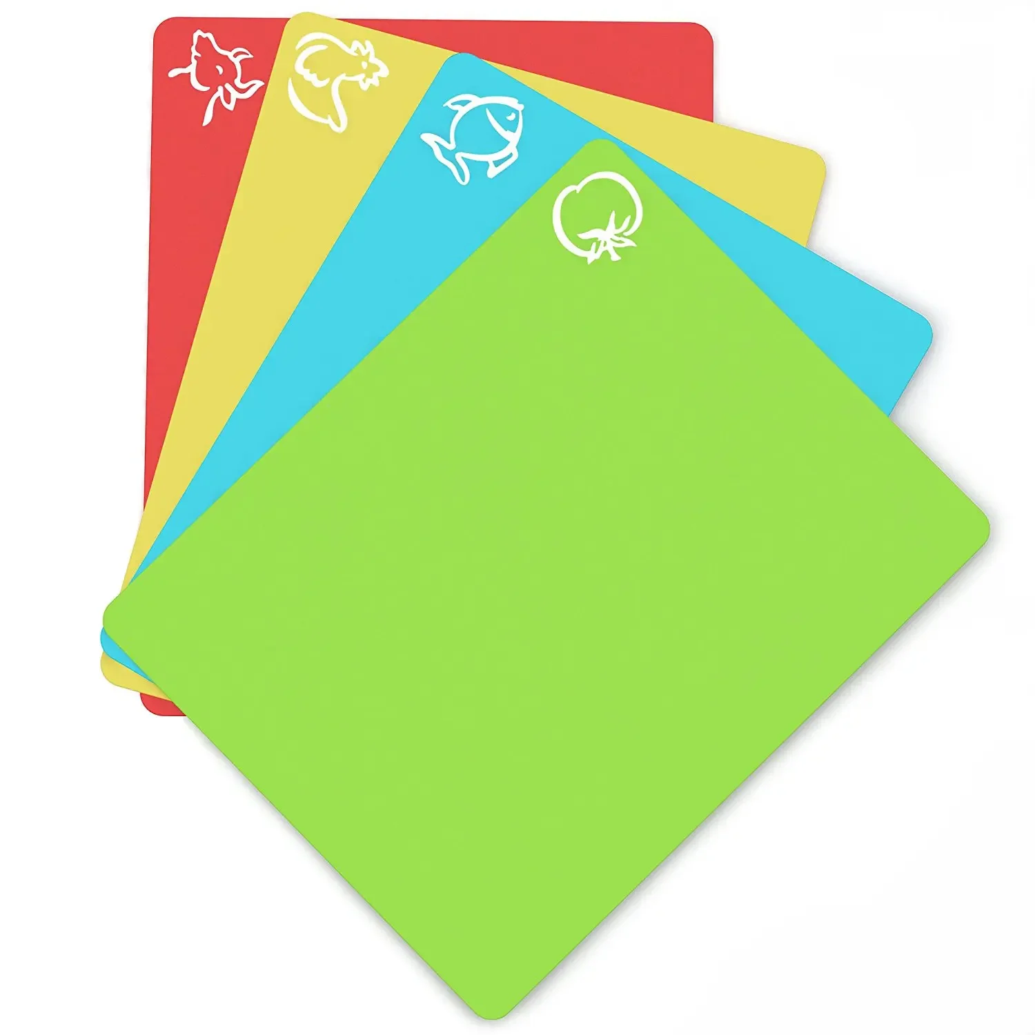 Flexible Plastic Non-slip Chopping Block - Cutting Board - Cutting Mats With Food Icons Kitchen Tools (Set Of 4) 15x 12 Potato
Flexible Plastic Non-slip Chopping Block - Cutting Board - Cutting Mats With Food Icons Kitchen Tools (Set Of 4) 15x 12 Potato