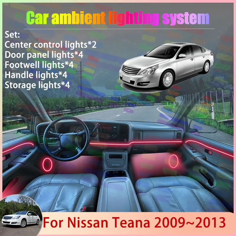 For Nissan Teana 2009~2013 2010 J32 Maxima MK2 2/18 in 1 Car Atmosphere Light Lamp RGB Shade Ensemble Streamer Atmosphere Set
For Nissan Teana 2009~2013 2010 J32 Maxima MK2 2/18 in 1 Car Atmosphere Light Lamp RGB Shade Ensemble Streamer Atmosphere Set