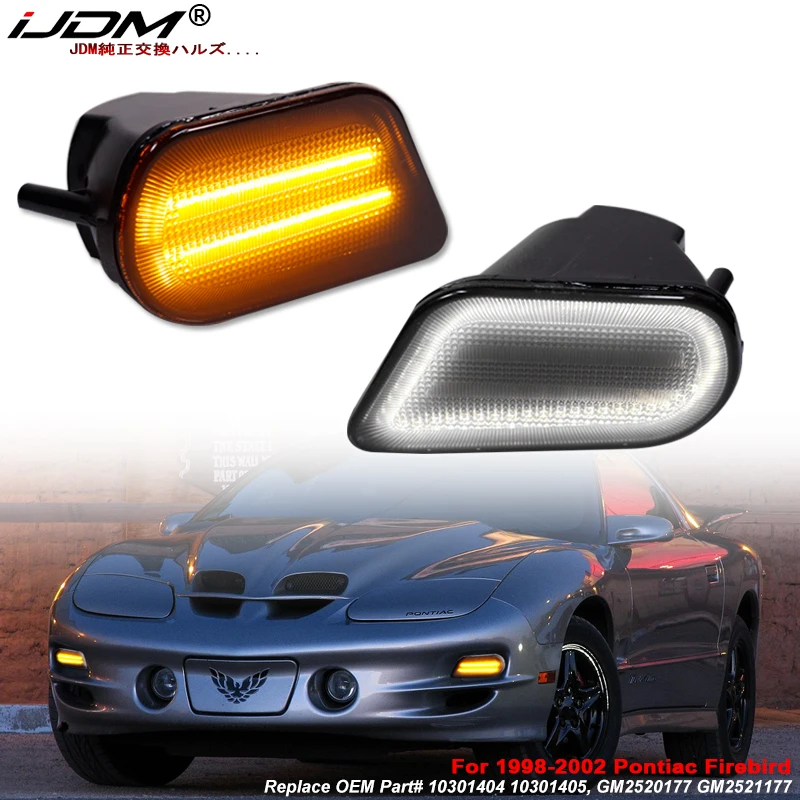  Передний указатель поворота iJDM автомобиля в сборе для Pontiac Firebird 1998-2002 годов, последовательный светодиодный янтарный указатель поворота и белый DRL Light
Передний указатель поворота iJDM автомобиля в сборе для Pontiac Firebird 1998-2002 годов, последовательный светодиодный янтарный указатель поворота и белый DRL Light
