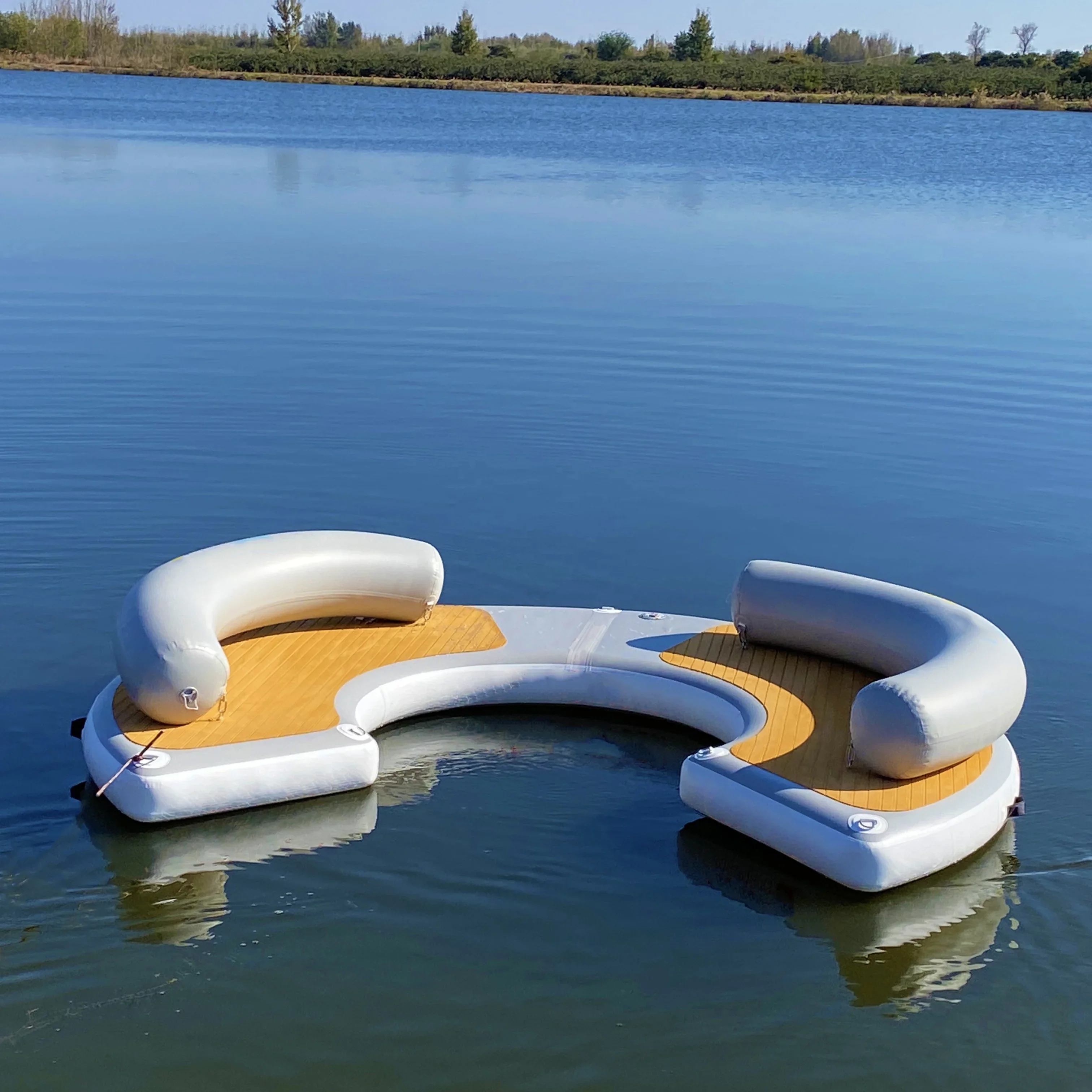 3 Meters Drop Stitch Inflatable Water Party Leisure Dock Platform Round Shape Floating Mat 
3 Meters Drop Stitch Inflatable Water Party Leisure Dock Platform Round Shape Floating Mat