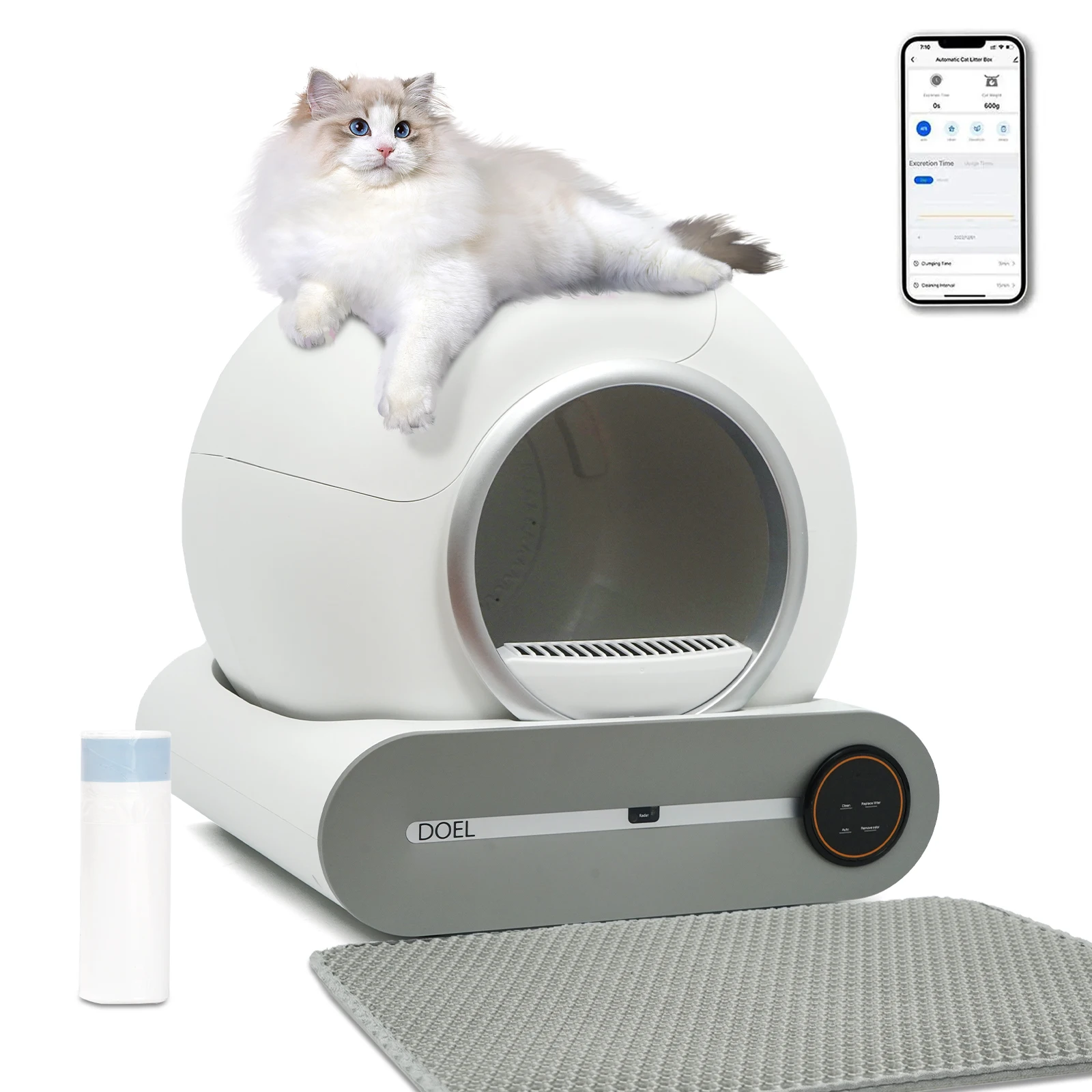 Doel Self Cleaning Box 65l Automatic Box W/ Trash Bag & Mat Smart Toilet App Control 2.4g Wifi
Doel Self Cleaning Box 65l Automatic Box W/ Trash Bag & Mat Smart Toilet App Control 2.4g Wifi
