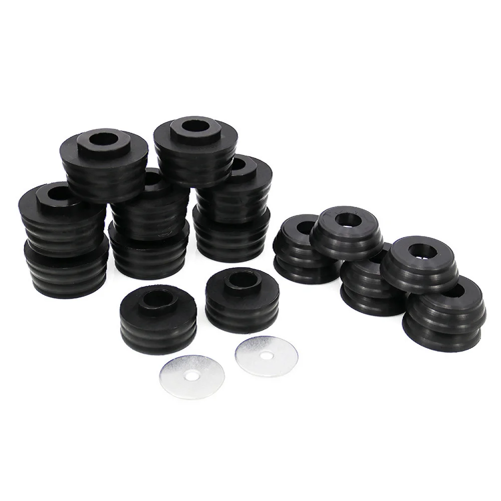 Polyurethane Body Mount Bushing Kit Replacement for F250 F350 2WD/4WD 1999-2018 (Black)
Polyurethane Body Mount Bushing Kit Replacement for F250 F350 2WD/4WD 1999-2018 (Black)