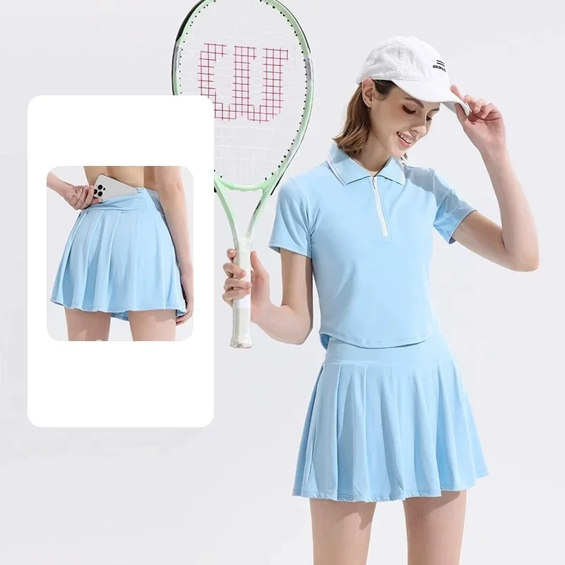 2PCS New Sports Suit Women's Sportswear Running Quick-drying Short Shirts Running Skirt Tennis Badminton Uniform Summer
2PCS New Sports Suit Women's Sportswear Running Quick-drying Short Shirts Running Skirt Tennis Badminton Uniform Summer