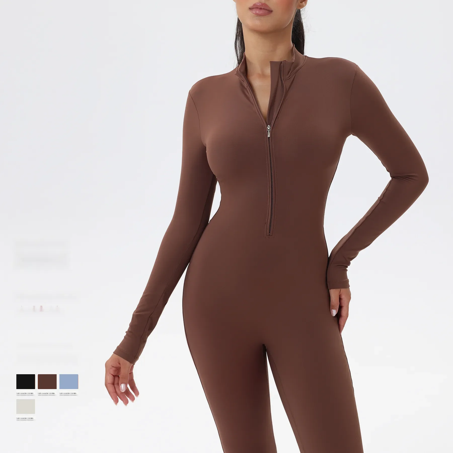 Zip-Up Naked-Feel Long-Sleeve Yoga Jumpsuit,High-Impact Gym Athletic Onesie | Slim Fit for Yoga, Running & More
Zip-Up Naked-Feel Long-Sleeve Yoga Jumpsuit,High-Impact Gym Athletic Onesie | Slim Fit for Yoga, Running & More