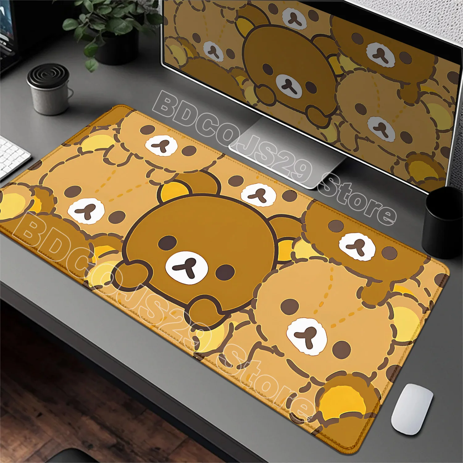 2026 New Cartoon Cute Mouse Pad Rilakkuma Anime Kawaii Keyboard Rug Laptop Large Gaming Soft Mousepad Computer HD Print Desk Mat