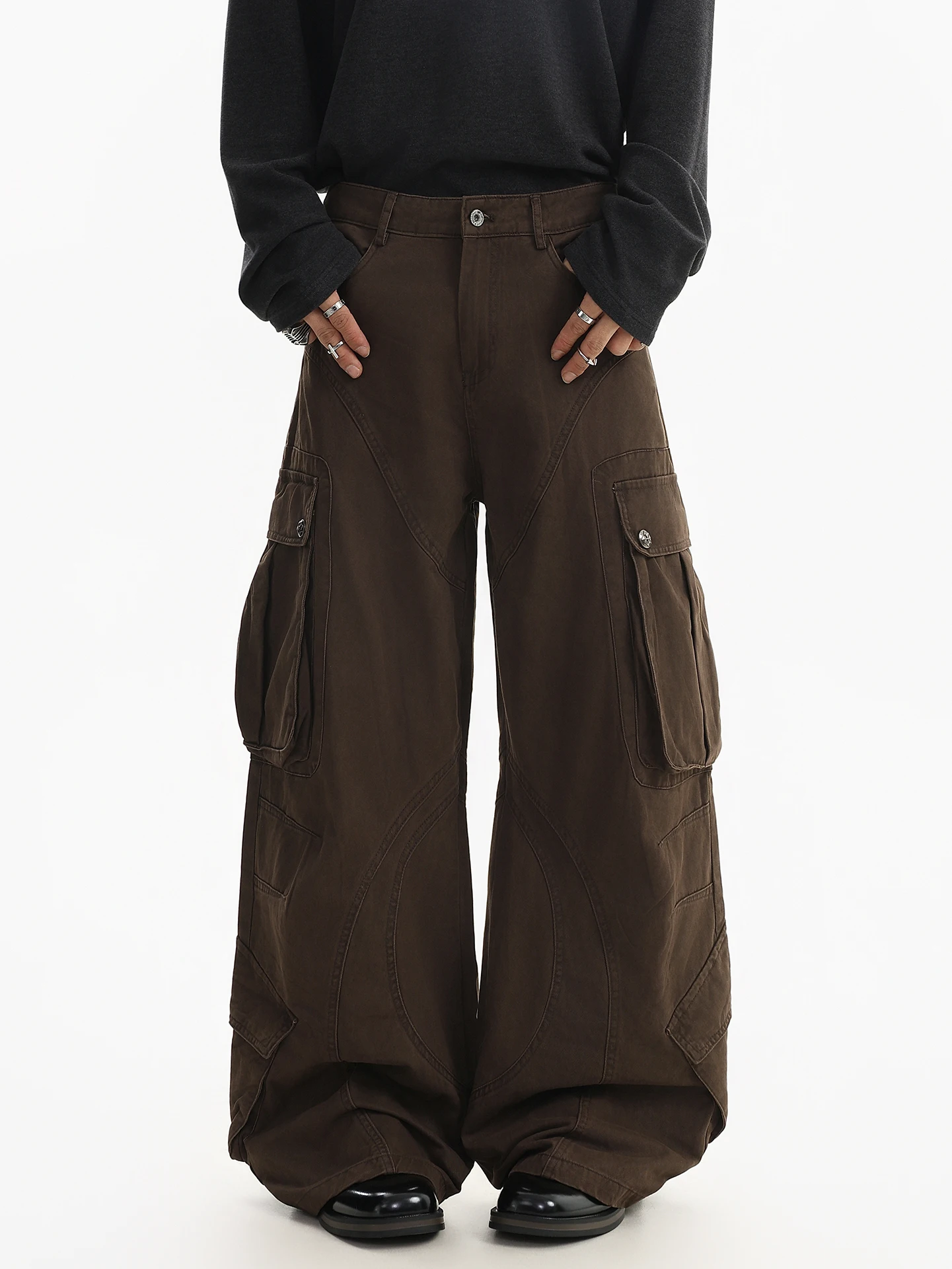 Retro High Street Workwear Casual Pants Men's Loose Fit Straight Leg Multi Pocket 3D Effect Spring New Style Versatile Trousers
Retro High Street Workwear Casual Pants Men's Loose Fit Straight Leg Multi Pocket 3D Effect Spring New Style Versatile Trousers