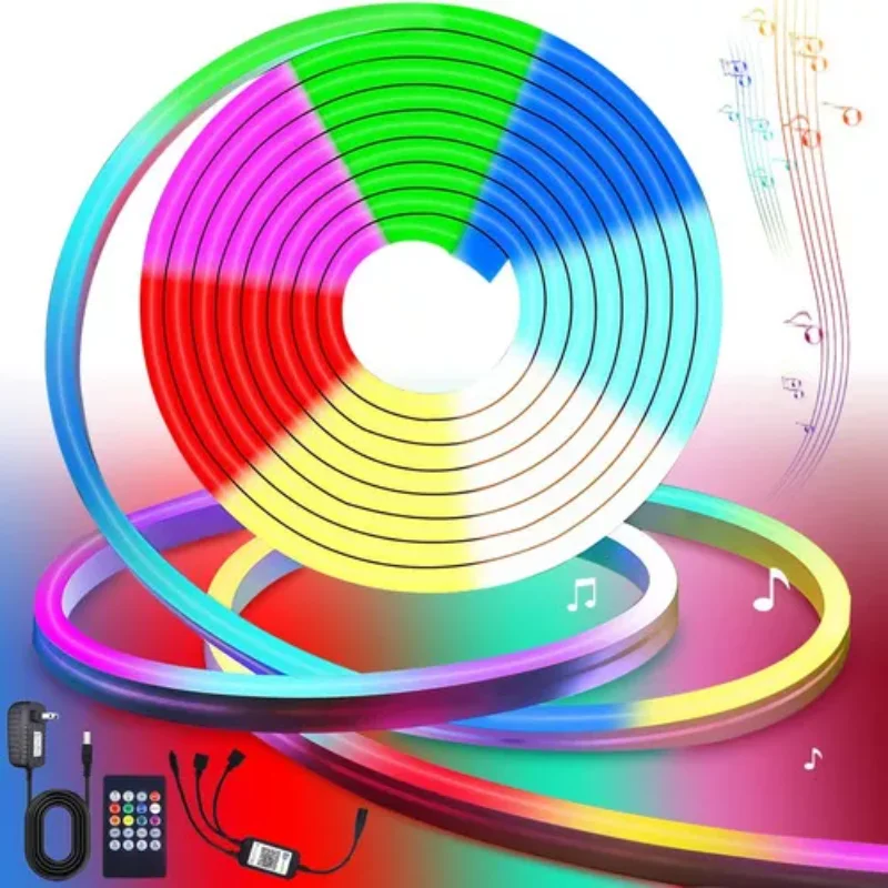 Neon light light waterproof IP65 5M flexible light intelligent Bluetooth application and replaceable multi-color remote contr
Neon light light waterproof IP65 5M flexible light intelligent Bluetooth application and replaceable multi-color remote contr