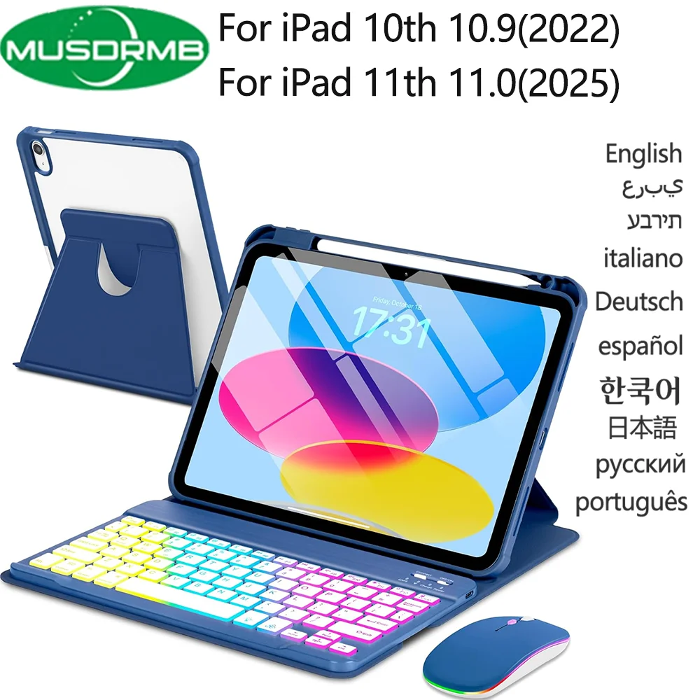 Rotate Case Keyboard with Mouse for iPad 11th Generation A16 11.0 inch 2025 for iPad10th 10.9 2022 Detachable Wireless Pen Slot
Rotate Case Keyboard with Mouse for iPad 11th Generation A16 11.0 inch 2025 for iPad10th 10.9 2022 Detachable Wireless Pen Slot