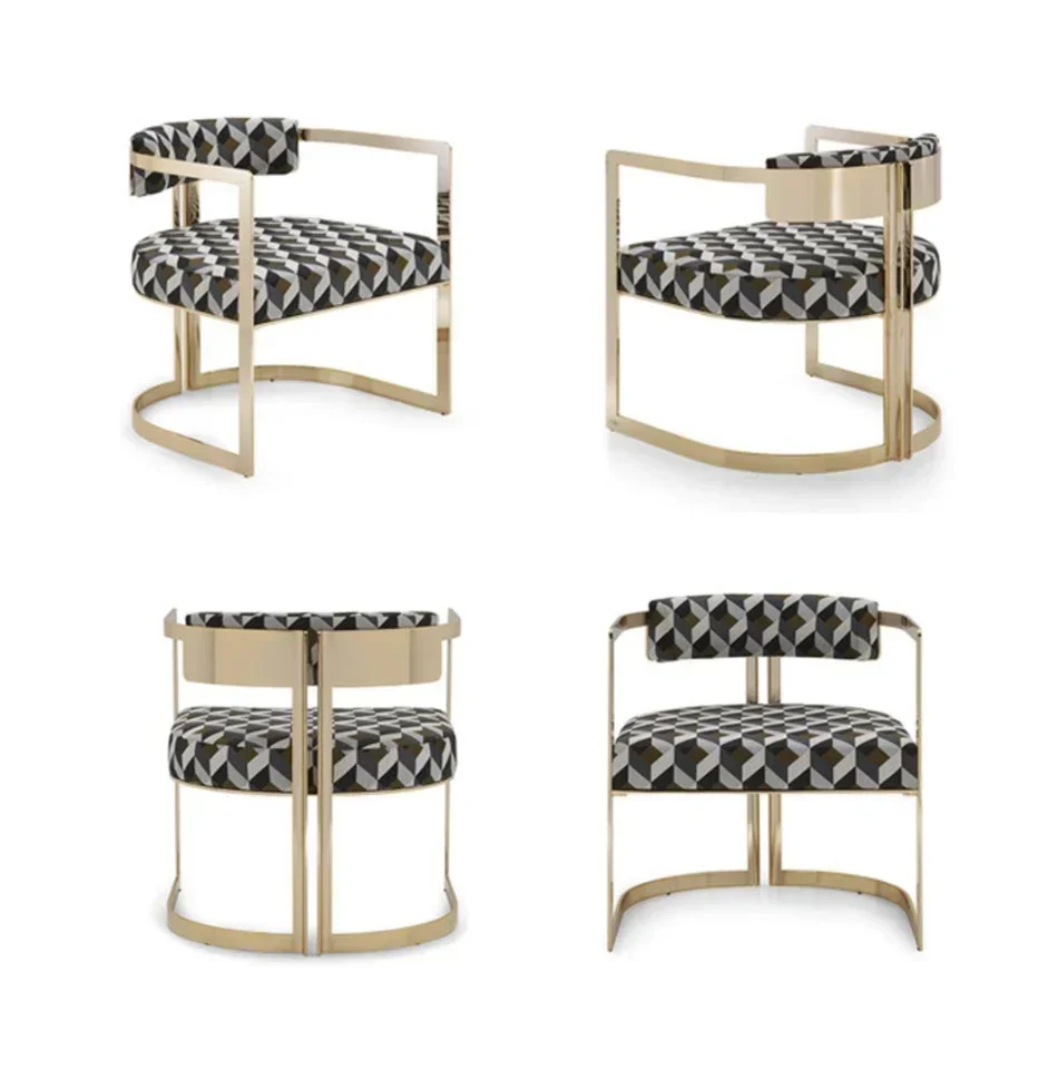 Итальянский дизайнерский обеденный стул, современный роскошный золотой стул из нержавеющей стали для гостиной, одиночный диван, кресло для отдыха
Итальянский дизайнерский обеденный стул, современный роскошный золотой стул из нержавеющей стали для гостиной, одиночный диван, кресло для отдыха