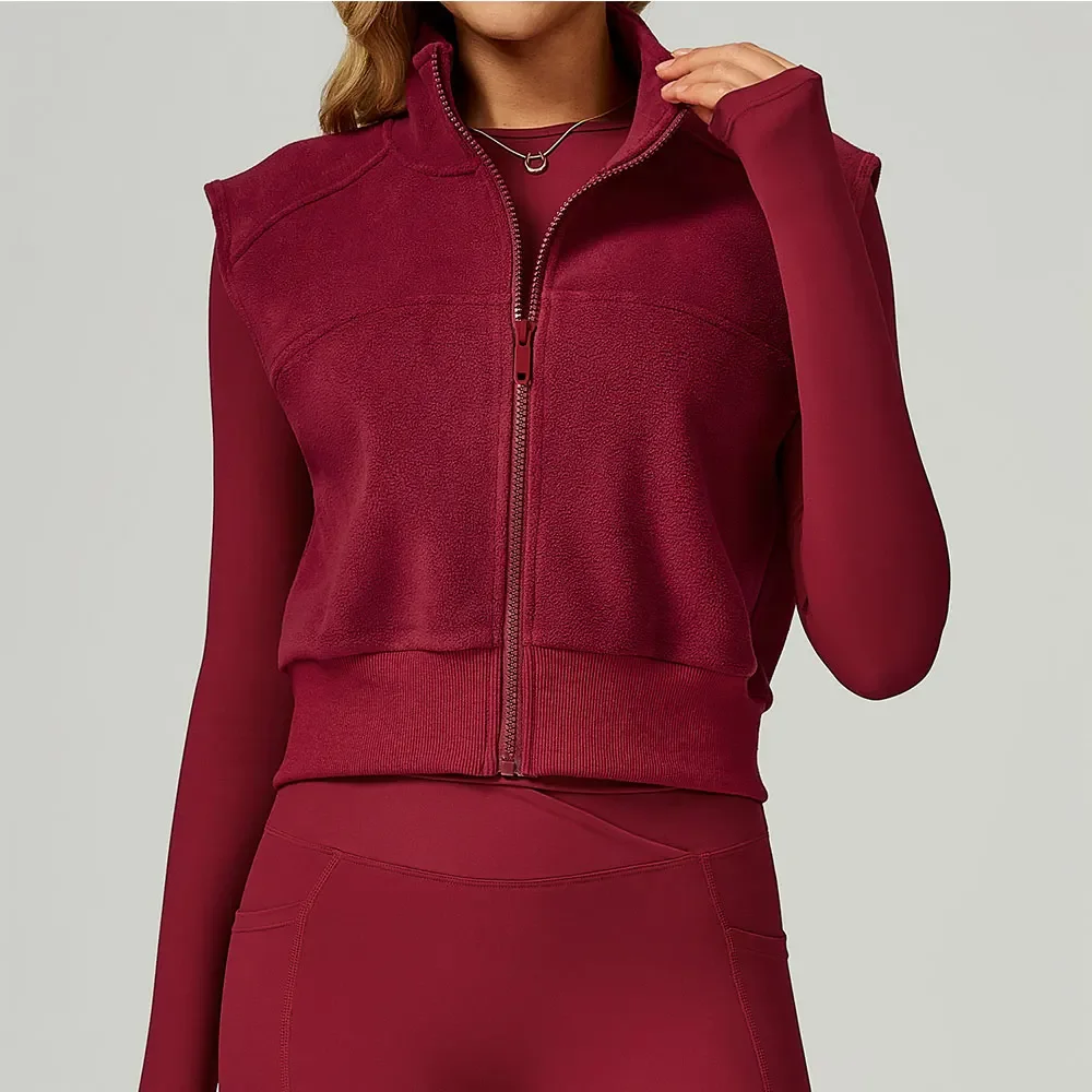 Winter Thick Fleece Sports Vest Sleeveless Fitness Zipper Jacket Women Outdoor Warm Running Vests Gym Workout Tops Active Wear
Winter Thick Fleece Sports Vest Sleeveless Fitness Zipper Jacket Women Outdoor Warm Running Vests Gym Workout Tops Active Wear