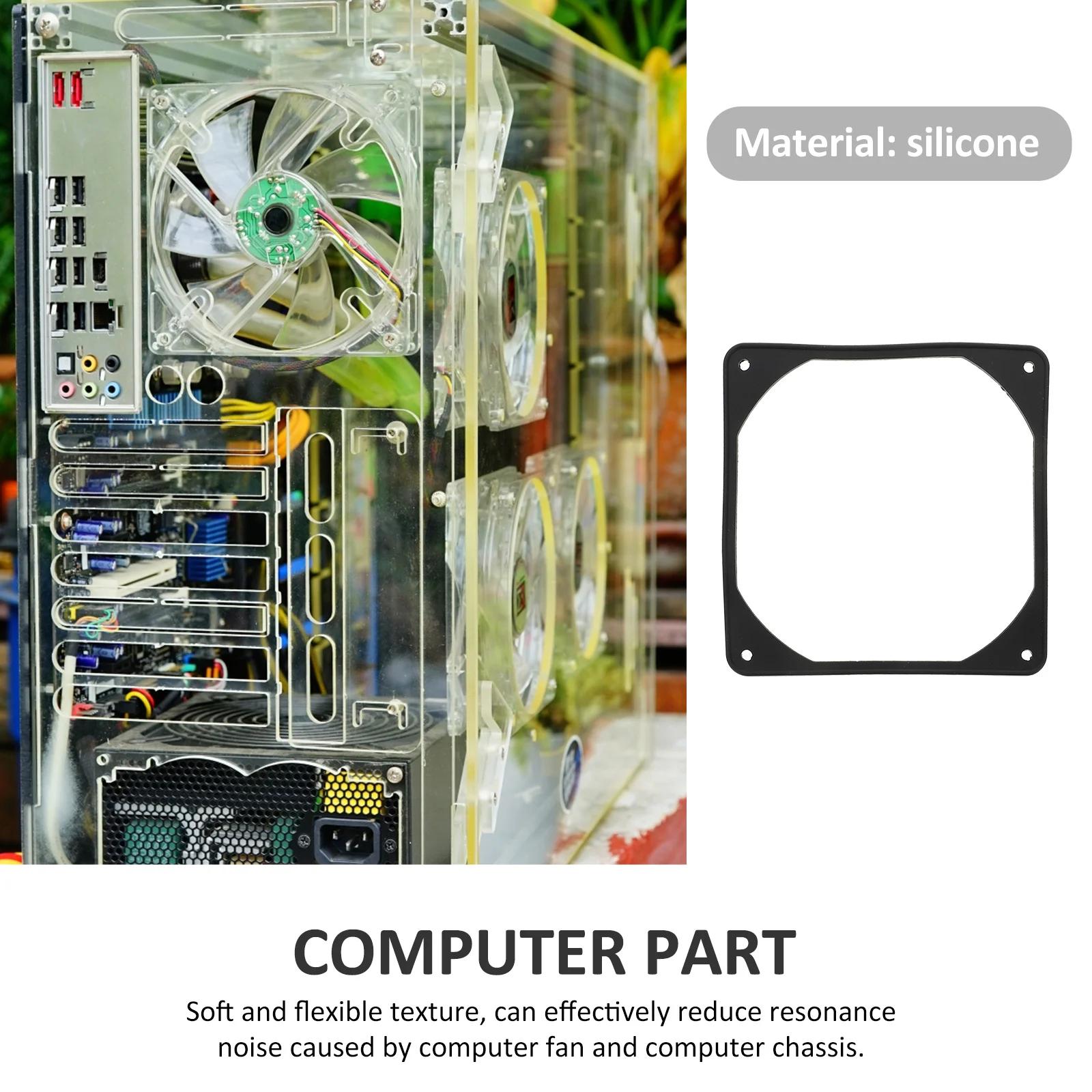 5pcs 120Mm Pc Fan Anti-Vibration Pad Silicone Gasket For Computer Case Reduce Noise Fan Accessory Computer Part
5pcs 120Mm Pc Fan Anti-Vibration Pad Silicone Gasket For Computer Case Reduce Noise Fan Accessory Computer Part