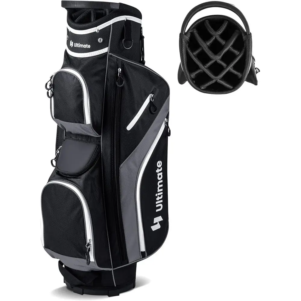 14-Way Top Divider Golf Bag with 9 Pockets, Cooler, Rain Cover, Lightweight for Men & Women
14-Way Top Divider Golf Bag with 9 Pockets, Cooler, Rain Cover, Lightweight for Men & Women