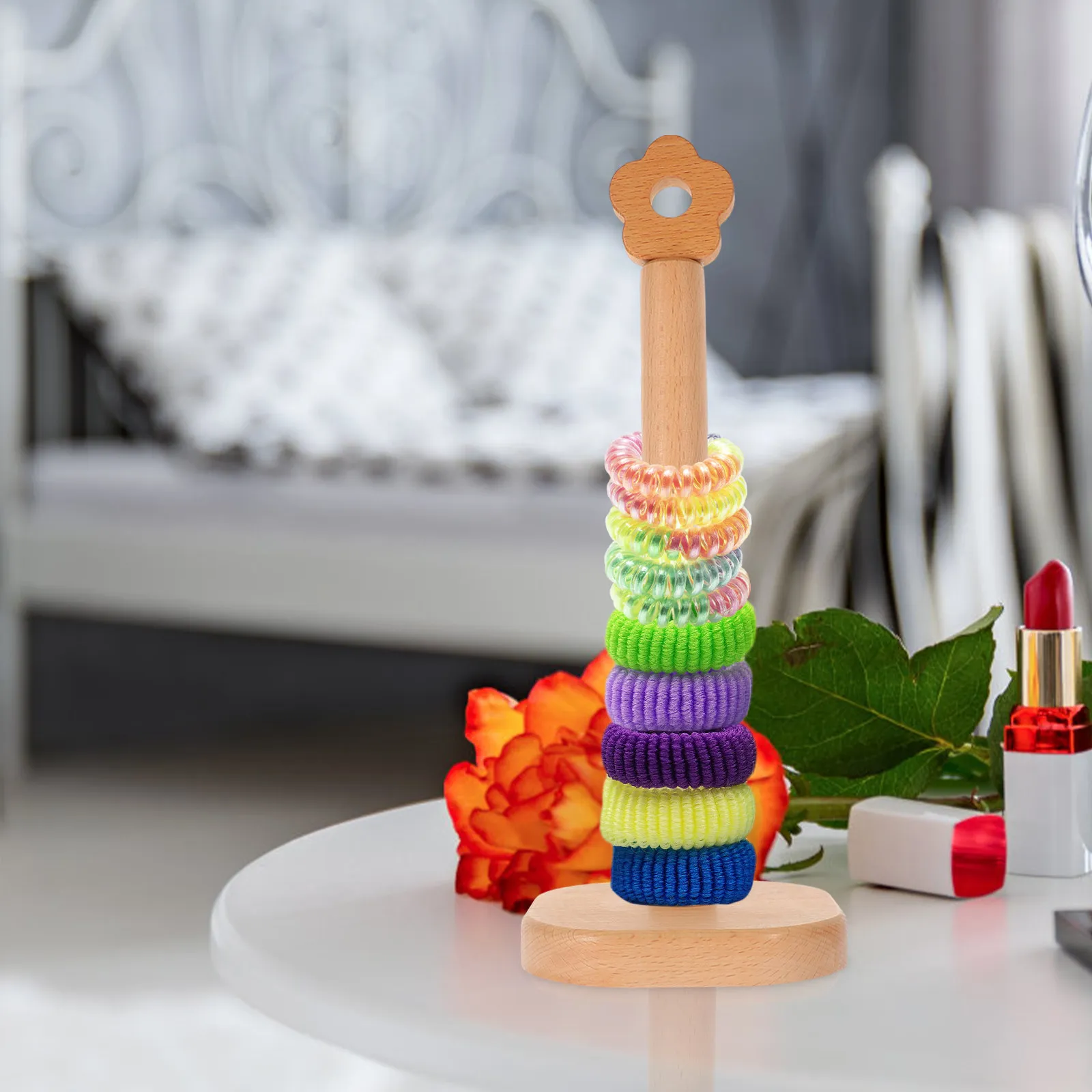 Versatile Wooden Hair Scrunchie Organizer Holder Stand for Hair Ties Hairbands Bracelets Bangle Watch Paper Towel Display
Versatile Wooden Hair Scrunchie Organizer Holder Stand for Hair Ties Hairbands Bracelets Bangle Watch Paper Towel Display