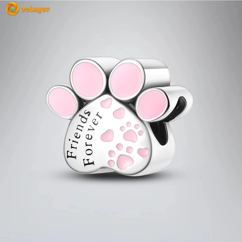 Volayer 925 Sterling Silver BeadsMoe Paw String Charm fit Original Pandora Bracelets for Women DIY Jewelry
Volayer 925 Sterling Silver BeadsMoe Paw String Charm fit Original Pandora Bracelets for Women DIY Jewelry
