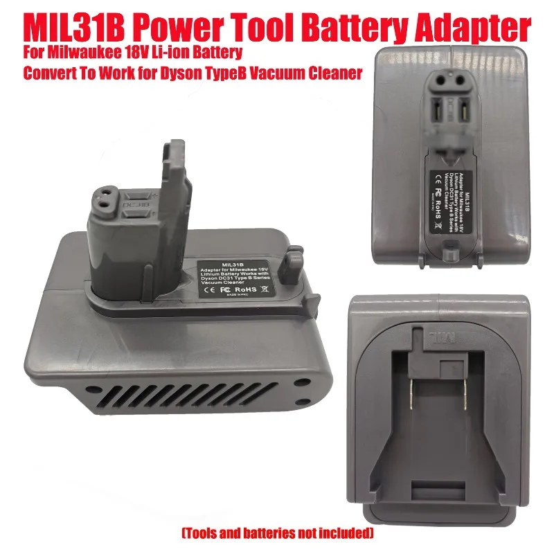 Vacuum Cleaner MIL31B Power Tool Battery Adapter for Milwaukee 18V Li-ion Battery Convert To Work for Dyson TypeB Vacuum Cleaner
Vacuum Cleaner MIL31B Power Tool Battery Adapter for Milwaukee 18V Li-ion Battery Convert To Work for Dyson TypeB Vacuum Cleaner