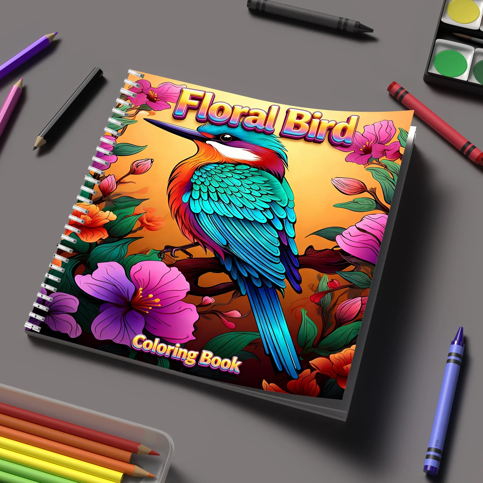 Coloring Book Floral Bird for Adult Colouring Book, Birthday Day Gift, Back to School Supplies, Adults Cute Drawing Book
Coloring Book Floral Bird for Adult Colouring Book, Birthday Day Gift, Back to School Supplies, Adults Cute Drawing Book