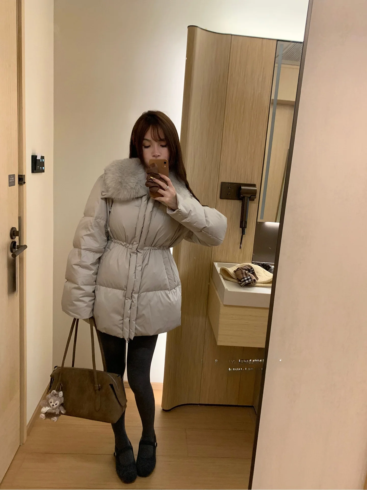 Prague Moonlight down Jaet Fur Collar Two-Way Wear Slimming 90 White Du down Casual Sle Women's Mid-Length Coat
Prague Moonlight down Jaet Fur Collar Two-Way Wear Slimming 90 White Du down Casual Sle Women's Mid-Length Coat