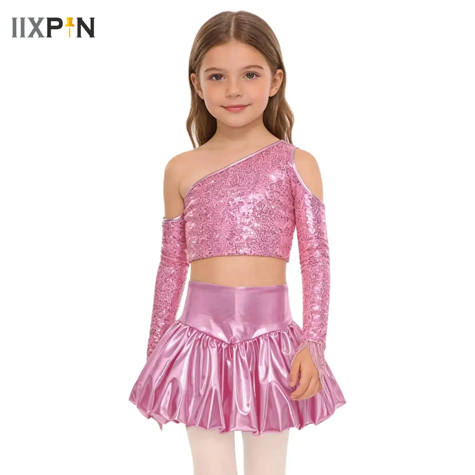 Kids Girls Jazz Disco Dance Costume Tassels Shiny Sequins Crop Top Bubble Skirt Cowgirl Movie Character Princess Cosplay Clothes
Kids Girls Jazz Disco Dance Costume Tassels Shiny Sequins Crop Top Bubble Skirt Cowgirl Movie Character Princess Cosplay Clothes