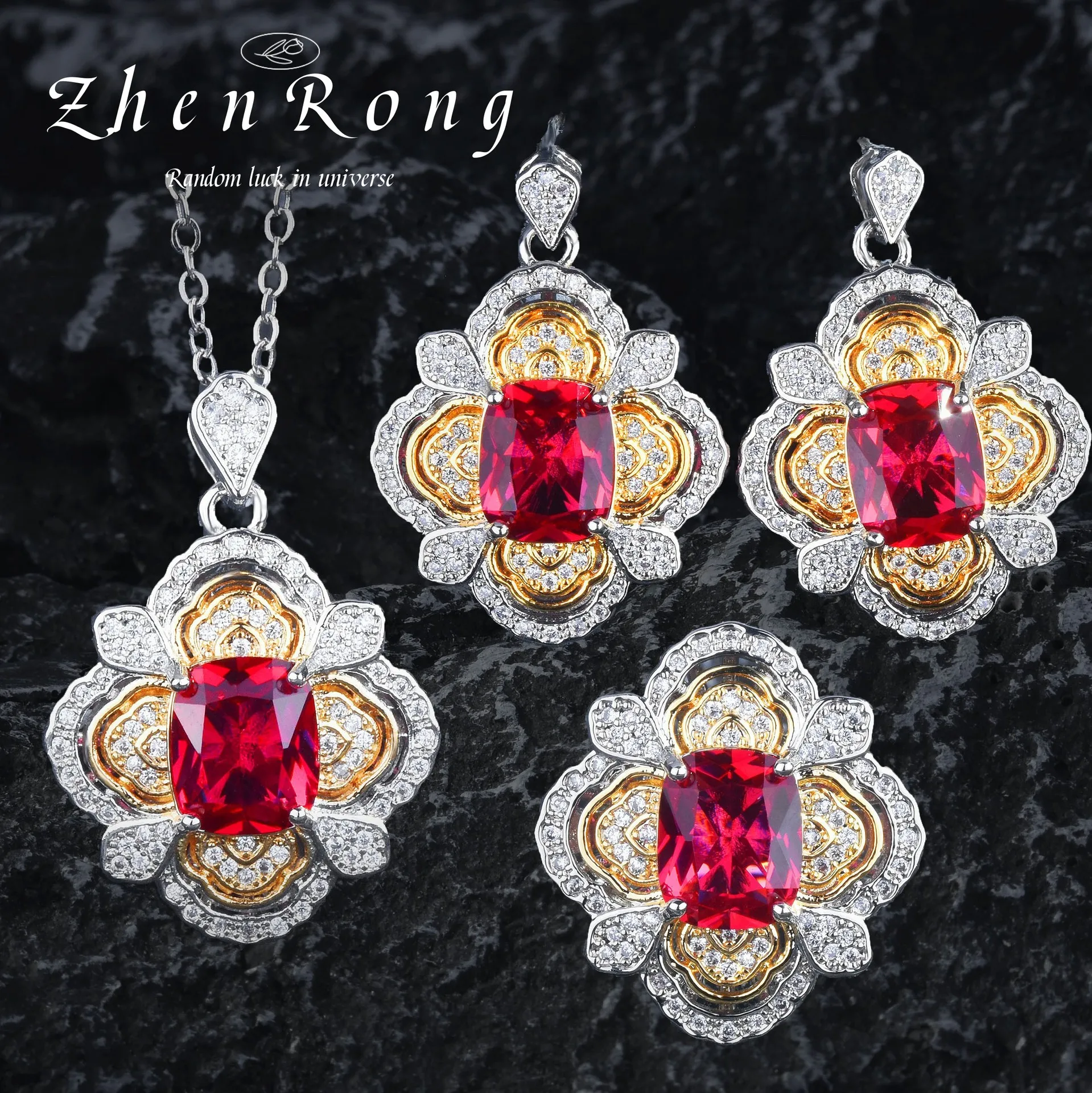 Foydjew Italian Vintage Medieval Style Jewelry Simulation Ruby Pendant Necklaces Earrings Rings Banquet Party Sets For Women
Foydjew Italian Vintage Medieval Style Jewelry Simulation Ruby Pendant Necklaces Earrings Rings Banquet Party Sets For Women