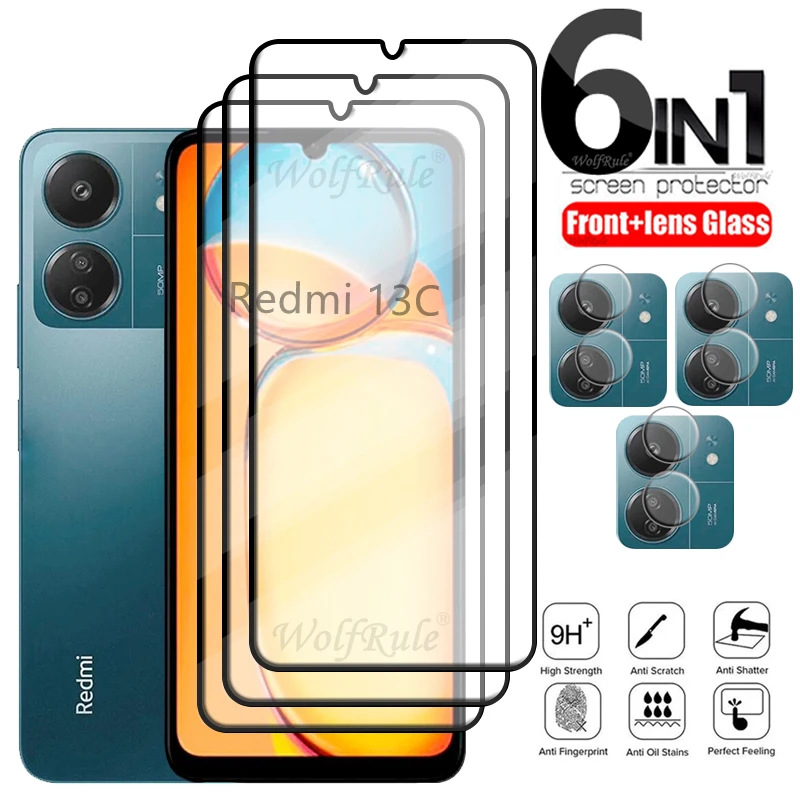 6-in-1 For Xiaomi Redmi 13C Glass For Redmi 13C Tempered Glass 9H Protective Screen Protector For Redmi 10 9C 10C 13C Lens Glass
6-in-1 For Xiaomi Redmi 13C Glass For Redmi 13C Tempered Glass 9H Protective Screen Protector For Redmi 10 9C 10C 13C Lens Glass