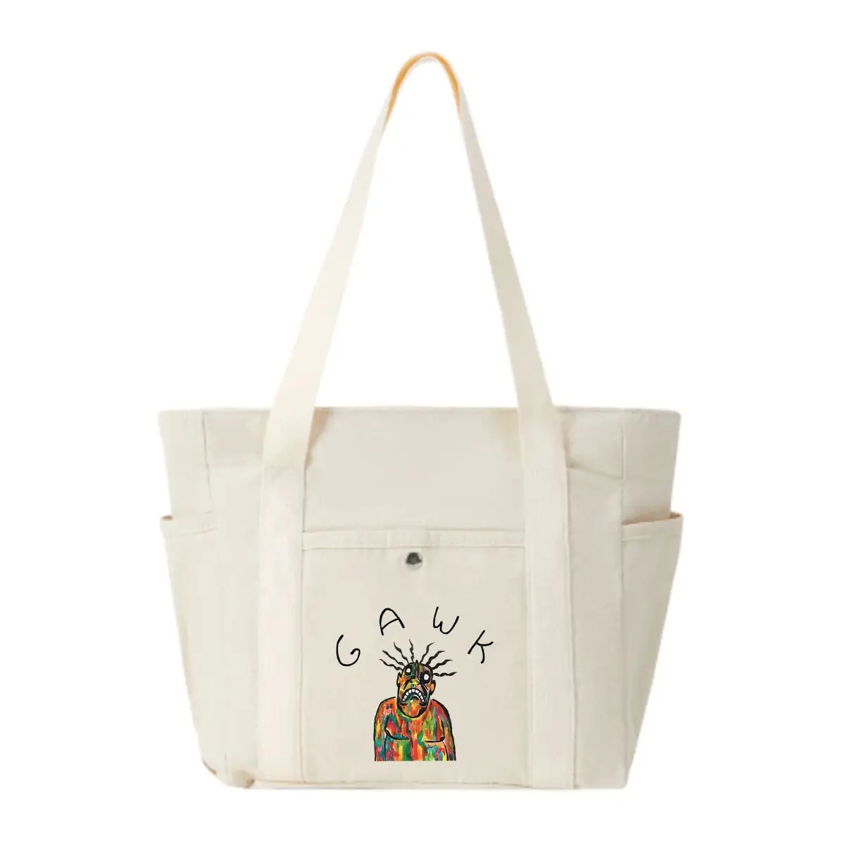 Gawk with Colorful Character Simple Canvas Bag Women's Basic Shopping Commute Bag
Gawk with Colorful Character Simple Canvas Bag Women's Basic Shopping Commute Bag