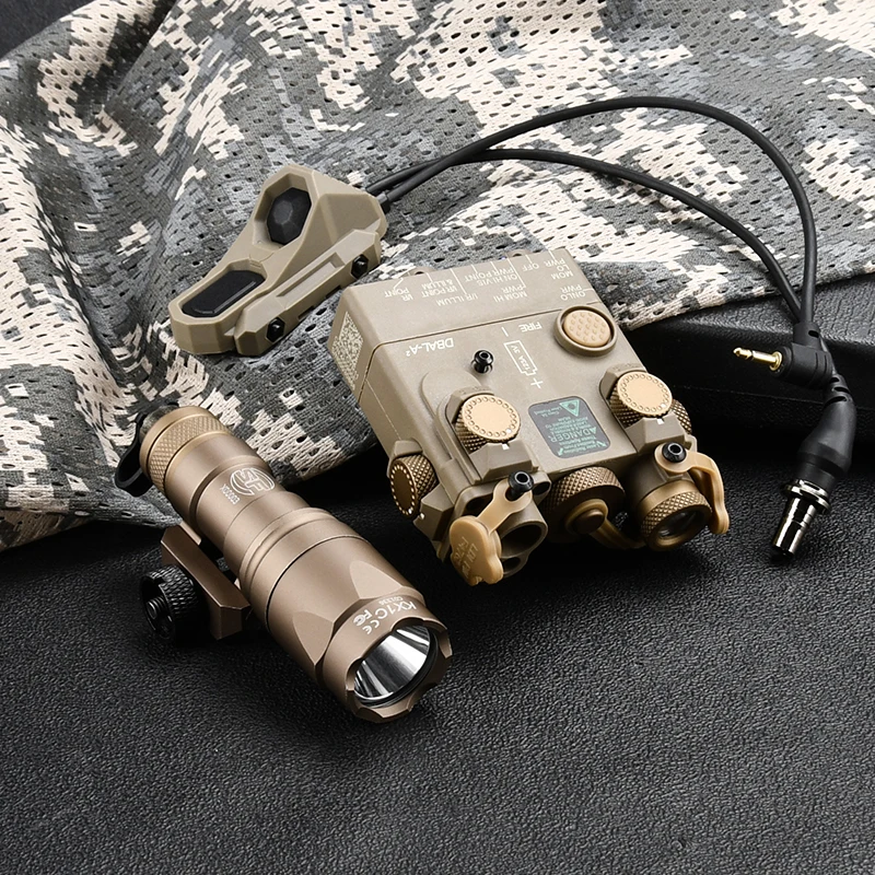 Лазерный целеуказатель WADSN DBAL A2 (красный/зеленый) с фонарем M300A/M600C SureFire и двойным переключателем AXON для страйкбола и охоты, совместим с планкой Пикатинни 20 мм
Лазерный целеуказатель WADSN DBAL A2 (красный/зеленый) с фонарем M300A/M600C SureFire и двойным переключателем AXON для страйкбола и охоты, совместим с планкой Пикатинни 20 мм
