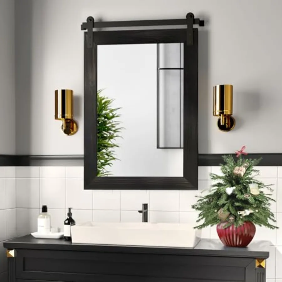 Bathroom Mirrors for Over Sink - 21 x 30 Farmhouse Barn Door Wall Mirror for Bathroom, Living Room, Entryway Wall Decor
Bathroom Mirrors for Over Sink - 21 x 30 Farmhouse Barn Door Wall Mirror for Bathroom, Living Room, Entryway Wall Decor