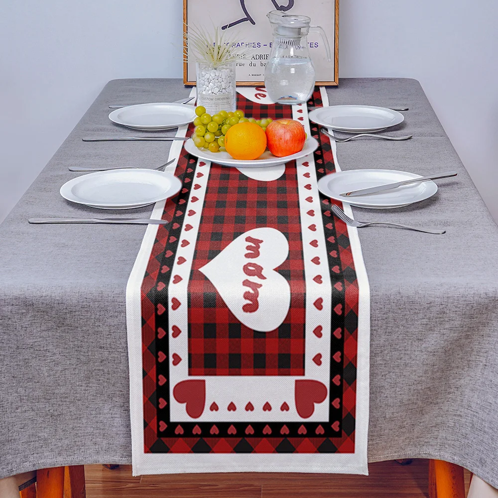Mom Love Text Red Plaid Table Runner Wedding Decor Table Runner Holiday Dining Table Decor Linen Tablecloth
Mom Love Text Red Plaid Table Runner Wedding Decor Table Runner Holiday Dining Table Decor Linen Tablecloth