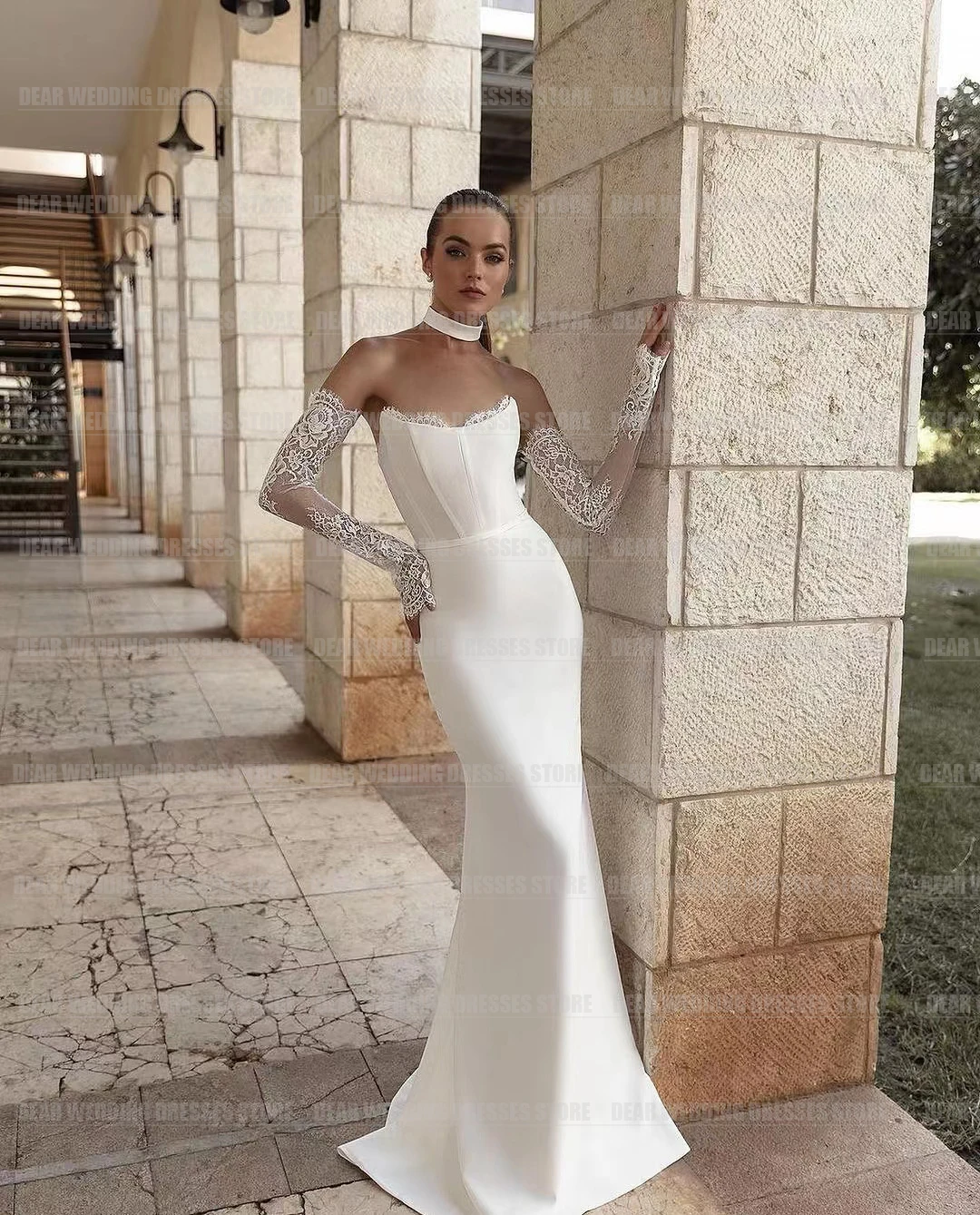 Simple Wedding Dresses Women's 2024 Mermaid Gentle Sexy BOHO Lace Satin Boat Neck Bridal Gowns Long Sleeve Backless Vestido Nova
Simple Wedding Dresses Women's 2024 Mermaid Gentle Sexy BOHO Lace Satin Boat Neck Bridal Gowns Long Sleeve Backless Vestido Nova