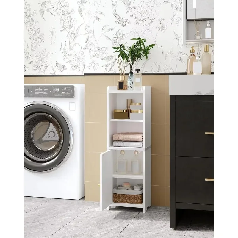 Bathroom Storage Cabinet, Corner Floor Cabinet with Doors and Adjustable Shelf, Narrow Toilet Paper Cabinet
Bathroom Storage Cabinet, Corner Floor Cabinet with Doors and Adjustable Shelf, Narrow Toilet Paper Cabinet