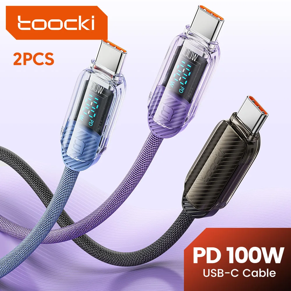 Прозрачный кабель Toocki с разъемами USB Type-C и USB Type-C, 100 Вт
Прозрачный кабель Toocki с разъемами USB Type-C и USB Type-C, 100 Вт