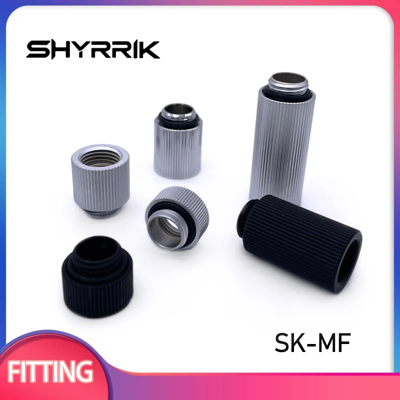Shyrrik Male To Female Extender 7.5mm 10mm 15mm 20mm 28mm 40mm Fitting G1/4 Adapter Water Cooling Brass Connector Black Silver
Shyrrik Male To Female Extender 7.5mm 10mm 15mm 20mm 28mm 40mm Fitting G1/4 Adapter Water Cooling Brass Connector Black Silver