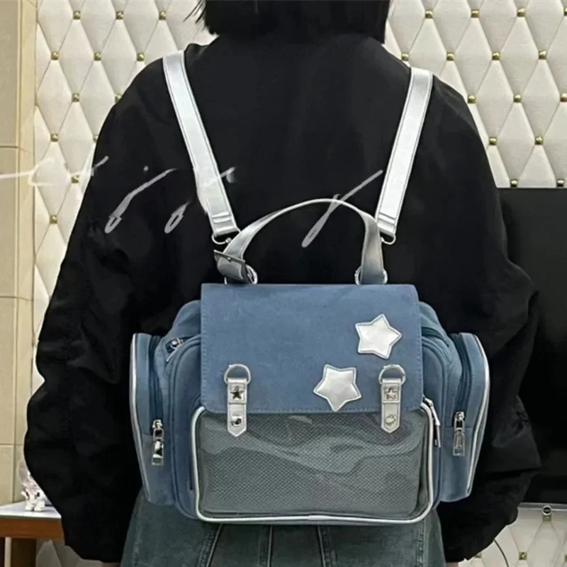 Star Denim Handbag Denim Itabag Back To School Y2K Backpacks Japan Korea Commute High Capacity Backpacks Women's Handbags New
Star Denim Handbag Denim Itabag Back To School Y2K Backpacks Japan Korea Commute High Capacity Backpacks Women's Handbags New