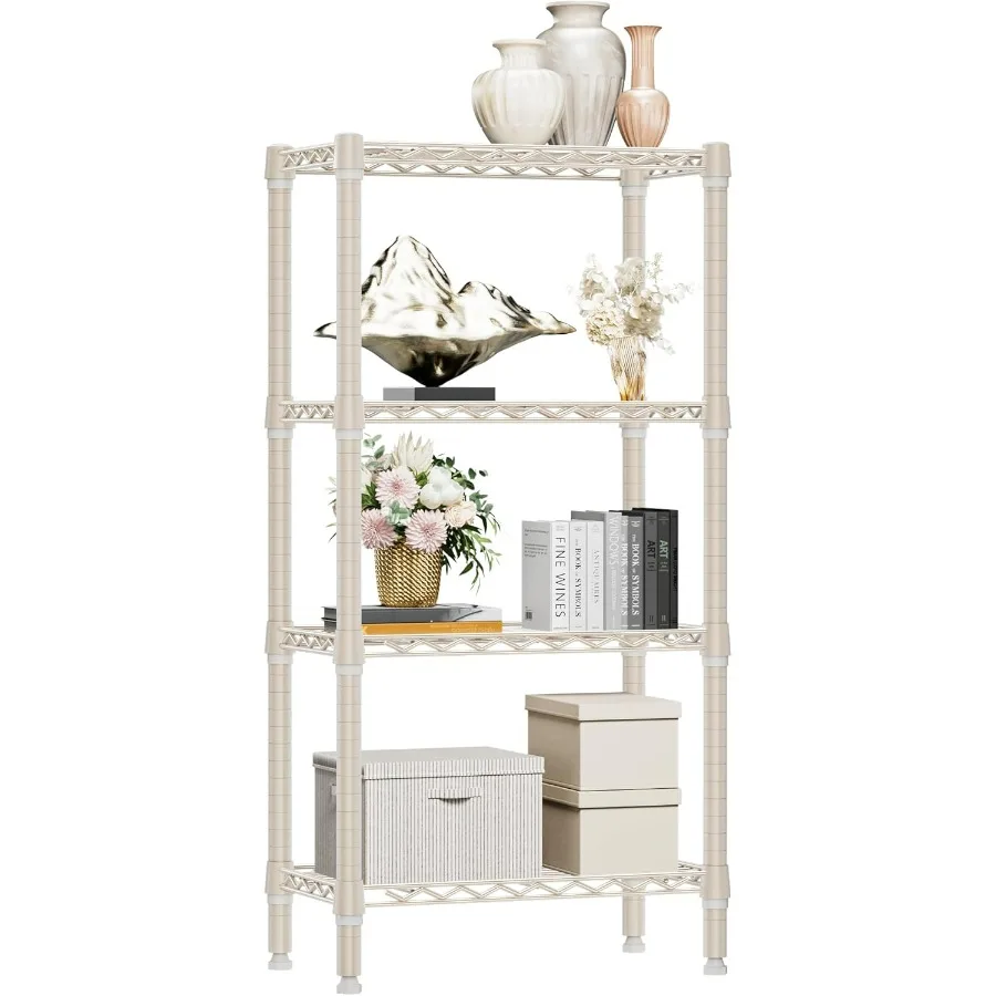 1000 lbs Heavy Duty 4Shelf Standing Metal Storage Shelves with Adjustable Wire Racks for Office Garage and Kitchen Use Light Ta
1000 lbs Heavy Duty 4Shelf Standing Metal Storage Shelves with Adjustable Wire Racks for Office Garage and Kitchen Use Light Ta