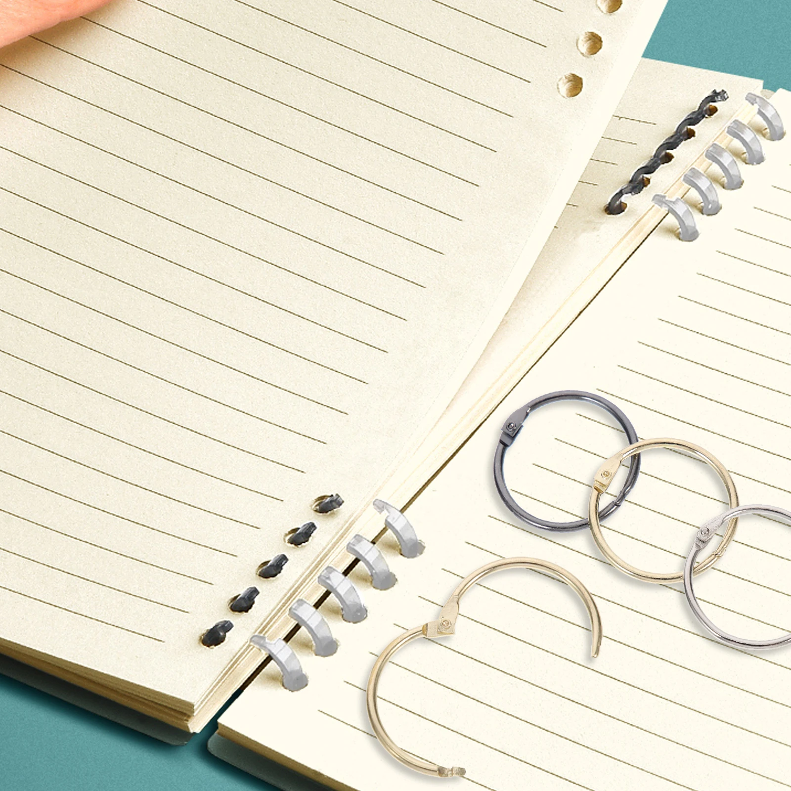 14 Pcs Metal Loose Leaf Binder Rings Colored Loose-leaf Multi-color Book Binding
14 Pcs Metal Loose Leaf Binder Rings Colored Loose-leaf Multi-color Book Binding