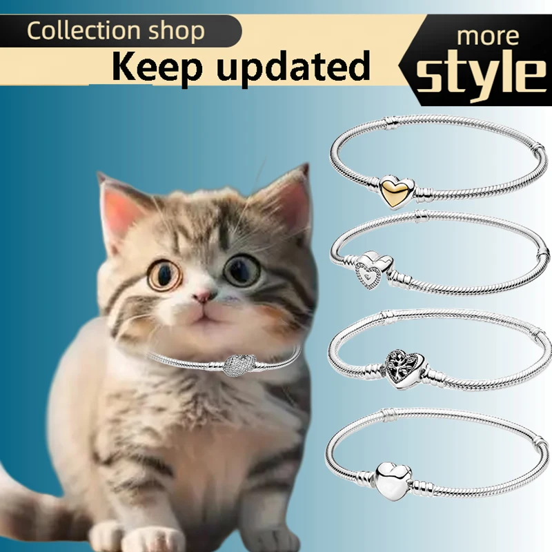 Cat accessories 2025 new jewelry 925 silver bracelet love snake bone bracelet gold color basic chain lover surprise gift
Cat accessories 2025 new jewelry 925 silver bracelet love snake bone bracelet gold color basic chain lover surprise gift