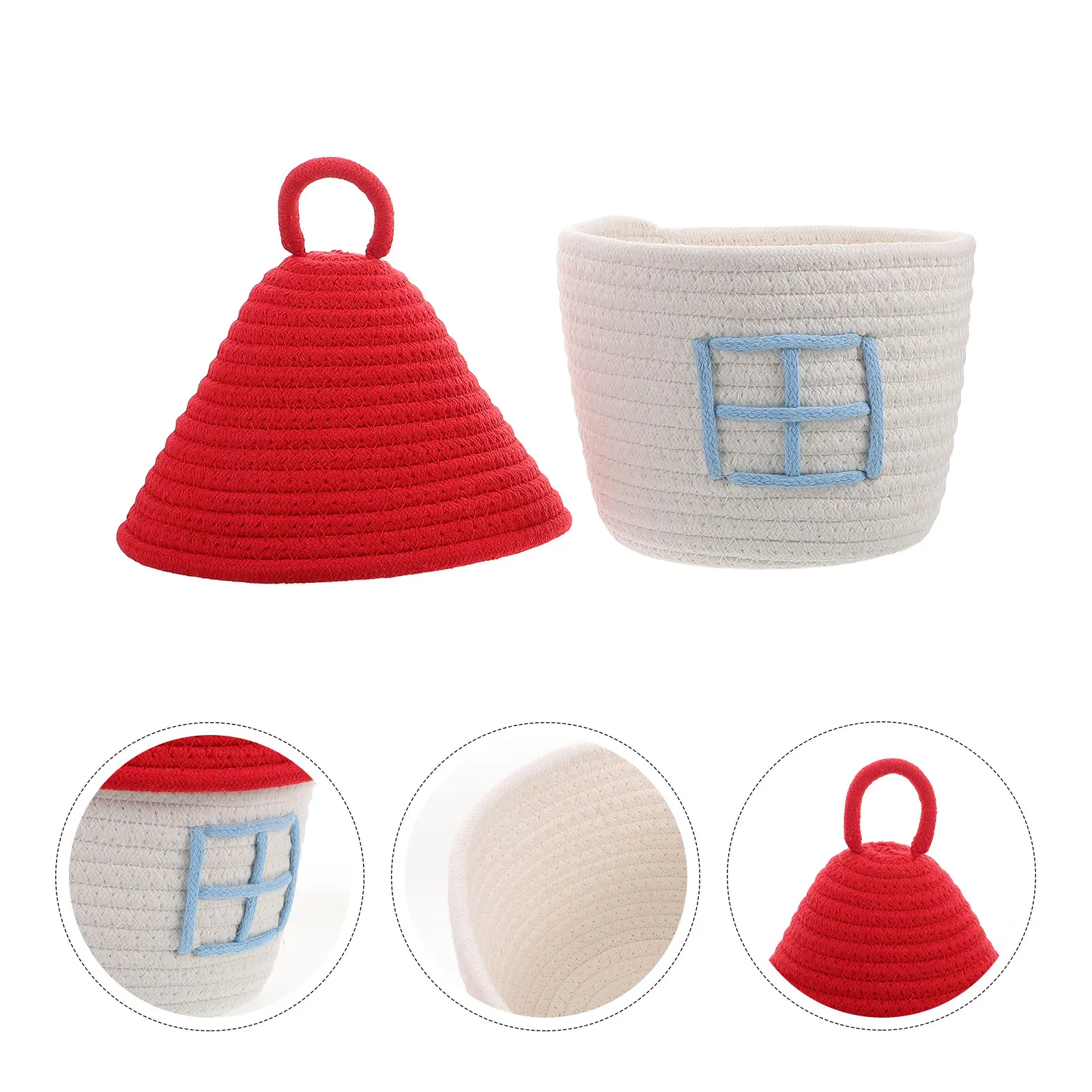 Weaving Decorative Basket Storage Cotton Thread Boxes with Lids Desktop Woven Small Baby
Weaving Decorative Basket Storage Cotton Thread Boxes with Lids Desktop Woven Small Baby
